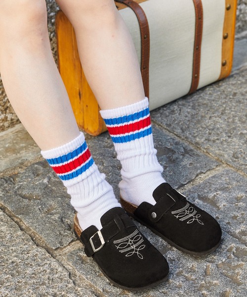 MONO-MART LADY'S(モノマートレディース)の「コンフォートサンダルフラワーステッチサンダル(サンダル・レディース・キャメル/グレイッシュベージュ/ブラック・S/M/L/LL)」の12枚目の写真