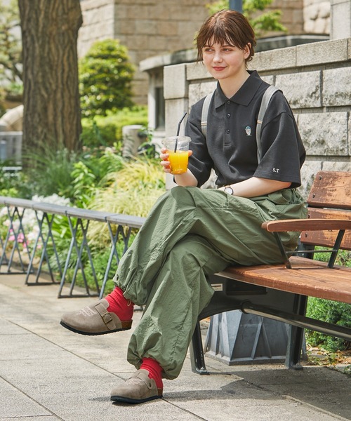 MONO-MART LADY'S(モノマートレディース)の「コンフォートサンダルフラワーステッチサンダル(サンダル・レディース・キャメル/グレイッシュベージュ/ブラック・S/M/L/LL)」の21枚目の写真