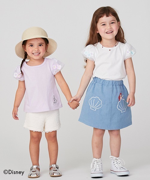 petit main（プティマイン）の「【DISNEYプリンセス】お花バルーン半袖T（Tシャツ/カットソー・キッズ・ライトブルー/オフホワイト/ラベンダー・130cm/110cm/120cm/100cm/80ｃｍ/90cm）」の12枚目の写真