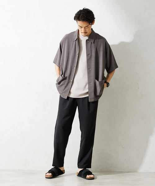 JOURNAL STANDARD relume(ジャーナルスタンダード レリューム)の「"イージーケア" SLUB TR TORO 半袖シャツ(シャツ/ブラウス・メンズ・アイボリー/チャコールグレー/ブラック・MEDIUM/LARGE)」の14枚目の写真