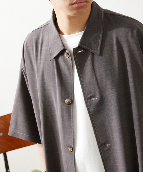 JOURNAL STANDARD relume(ジャーナルスタンダード レリューム)の「"イージーケア" SLUB TR TORO 半袖シャツ(シャツ/ブラウス・メンズ・アイボリー/チャコールグレー/ブラック・MEDIUM/LARGE)」の20枚目の写真