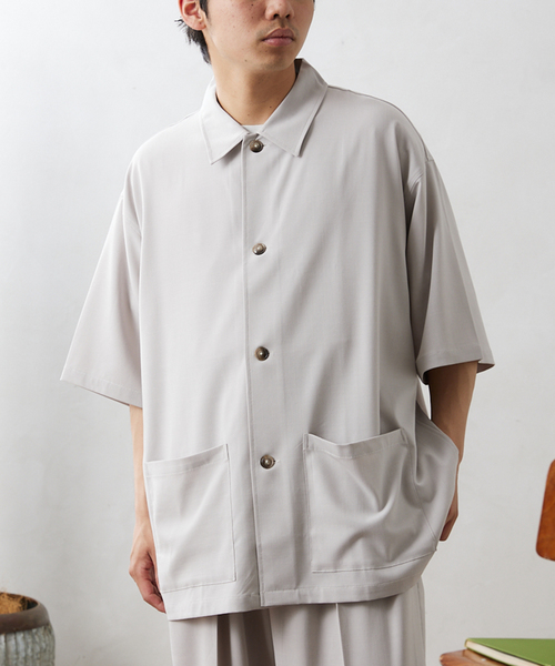 JOURNAL STANDARD relume(ジャーナルスタンダード レリューム)の「"イージーケア" SLUB TR TORO 半袖シャツ(シャツ/ブラウス・メンズ・アイボリー/チャコールグレー/ブラック・MEDIUM/LARGE)」の21枚目の写真