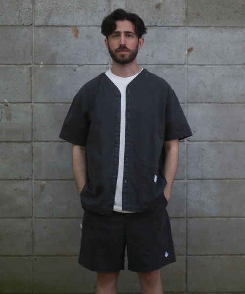 ALWAYS GOOD TIME（オルウェイズグッドタイム）の「【BAEXFATE】リップストップノーカラーショートスリーブシャツ（シャツ/ブラウス・メンズ・ブラック/サックスブルー/オフホワイト・XL/L/M）」の14枚目の写真