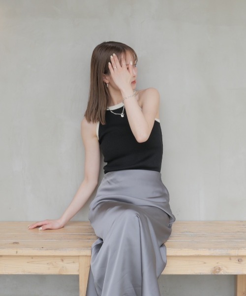 HIT ITEM!】アメリカンスリーブバイカラーニット / original american