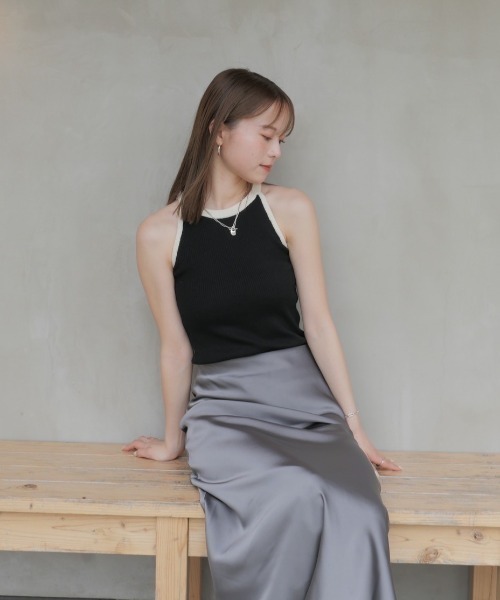 HIT ITEM!】アメリカンスリーブバイカラーニット / original