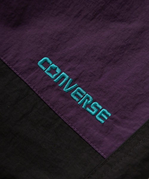 CONVERSE（コンバース）の「【CONVERSE/コンバース】ワンポイントロゴ刺繍 無地&カラーブロックパターン切り替え ナイロンバギーショーツ/ ハーフパンツ（その他パンツ・メンズ・ブラック×ブルー/ライトベージュ/ベージュ/パープル/ブラック/オリーブ/カーキ・M/L/XL）」の12枚目の写真
