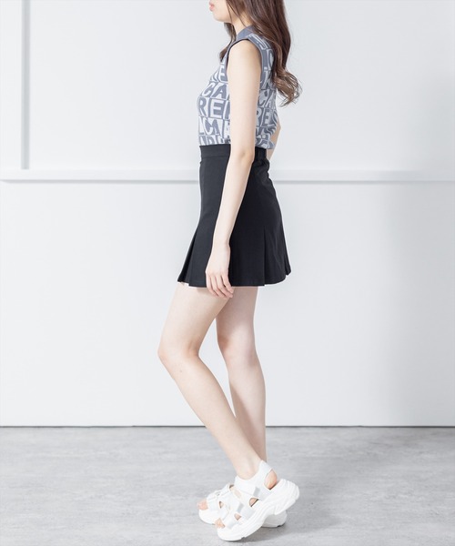 clear（クリア）の「インパン付ボックスプリーツミニスカート（スカート・レディース・サンドベージュ/ブラック・M/S）」の13枚目の写真