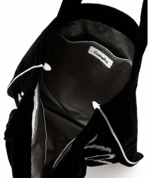 Casselini（キャセリーニ）の「Casselini(キャセリーニ)スカラップエンブロイダリートート（トートバッグ・レディース・ピンク/ブラック/アイボリー/スモークピンク/ブルー・FREE）」の20枚目の写真