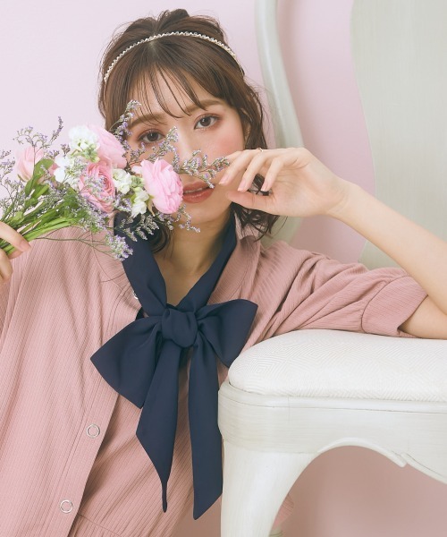 marun（マルン）の「＜大きいサイズ＞ 2点セット(ワンピース＋カーディガン) marun（ワンピース・レディース・ベージュ系/ピンク/ネイビー・L/LL/3L/4L/5L）」の8枚目の写真