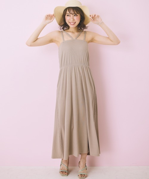 marun（マルン）の「＜大きいサイズ＞ 2点セット(ワンピース＋カーディガン) marun（ワンピース・レディース・ベージュ系/ピンク/ネイビー・L/LL/3L/4L/5L）」の21枚目の写真