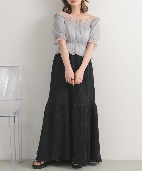 RETRO GIRL(レトロガール)の「ギャザーBL(シャツ/ブラウス・レディース・ライトグレー/ホワイト/ブラック・FREE)」の21枚目の写真