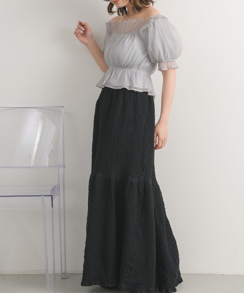 RETRO GIRL(レトロガール)の「ギャザーBL(シャツ/ブラウス・レディース・ライトグレー/ホワイト/ブラック・FREE)」の22枚目の写真