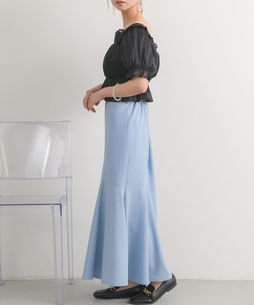 RETRO GIRL(レトロガール)の「ギャザーBL(シャツ/ブラウス・レディース・ライトグレー/ホワイト/ブラック・FREE)」の15枚目の写真