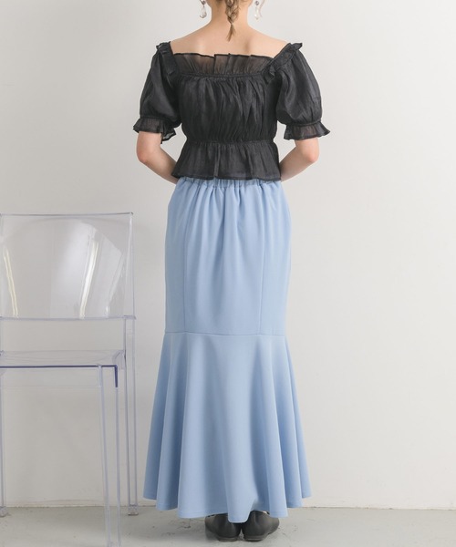 RETRO GIRL(レトロガール)の「ギャザーBL(シャツ/ブラウス・レディース・ライトグレー/ホワイト/ブラック・FREE)」の17枚目の写真