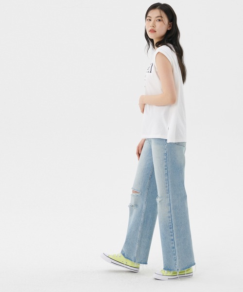 coca(coca)(コカ)の「ノースリーブロゴTシャツ(Tシャツ/カットソー・レディース・B/A/D/C・L/M)」の10枚目の写真