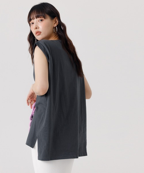 coca(coca)(コカ)の「ノースリーブロゴTシャツ(Tシャツ/カットソー・レディース・B/A/D/C・L/M)」の15枚目の写真