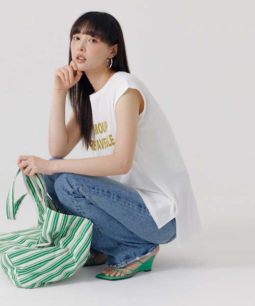 coca(coca)(コカ)の「ノースリーブロゴTシャツ(Tシャツ/カットソー・レディース・B/A/D/C・L/M)」の19枚目の写真