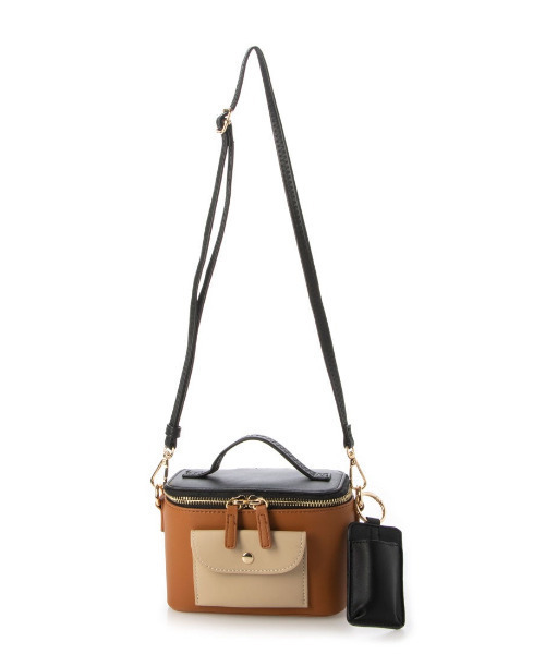 cache cache（カシュ カシュ）の「カシュカシュ cachecache / バニティ型2wayミニショルダー（ショルダーバッグ・レディース・ベージュ系その他/ブラック/キャメル・FREE）」の9枚目の写真