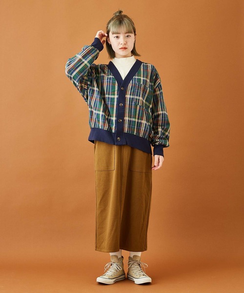 CUBE SUGAR（キューブシュガー）の「ショートスラブフライス無地長袖ハイネックインナー（Tシャツ/カットソー・レディース・グリーン/イエロー/ブルー/ブラック/トップグレー/ホワイト/オレンジ・M）」の12枚目の写真