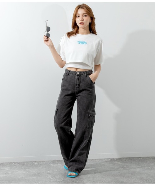 ANAP(アナップ)の「レイヤードデザインTシャツ(Tシャツ/カットソー・レディース・ホワイト/ライム/スミクロ・FREE)」の16枚目の写真