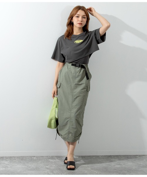 ANAP(アナップ)の「レイヤードデザインTシャツ(Tシャツ/カットソー・レディース・ホワイト/ライム/スミクロ・FREE)」の8枚目の写真