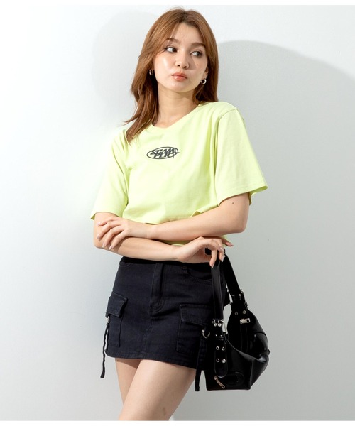 ANAP(アナップ)の「レイヤードデザインTシャツ(Tシャツ/カットソー・レディース・ホワイト/ライム/スミクロ・FREE)」の5枚目の写真