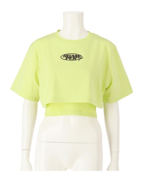 ANAP(アナップ)の「レイヤードデザインTシャツ(Tシャツ/カットソー・レディース・ホワイト/ライム/スミクロ・FREE)」の9枚目の写真