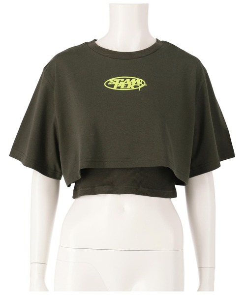 ANAP(アナップ)の「レイヤードデザインTシャツ(Tシャツ/カットソー・レディース・ホワイト/ライム/スミクロ・FREE)」の15枚目の写真