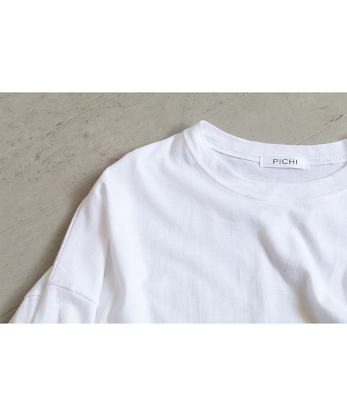 PICHI（ピイチ）の「サイドスリットオーバーサイズワンピ（ワンピース・レディース・ホワイト/ラベンダー/ブラック・FREE）」の17枚目の写真