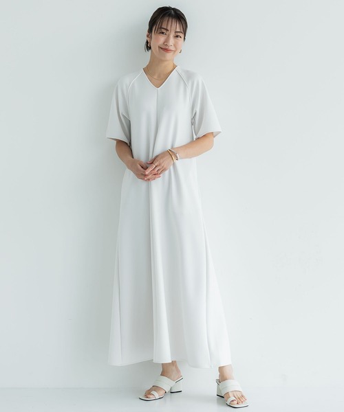 CITY TOKYO（シティトウキョウ）の「【小山田沙織さんコラボ】アクアスーティングリラックスワンピース（ワンピース・レディース・ネイビー/ホワイト・1/2）」の11枚目の写真
