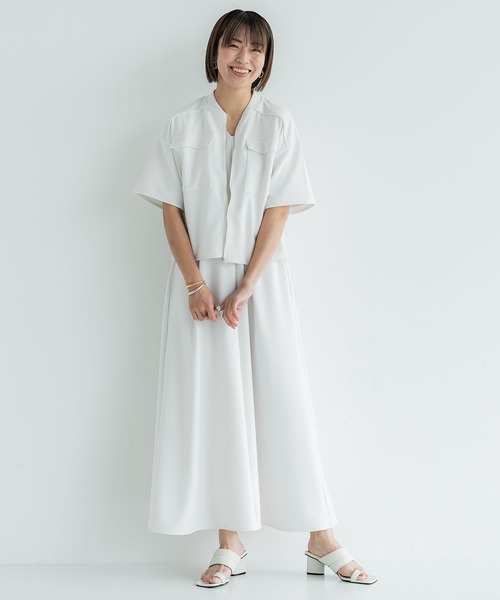 CITY TOKYO（シティトウキョウ）の「【小山田沙織さんコラボ】アクアスーティングリラックスワンピース（ワンピース・レディース・ネイビー/ホワイト・1/2）」の15枚目の写真