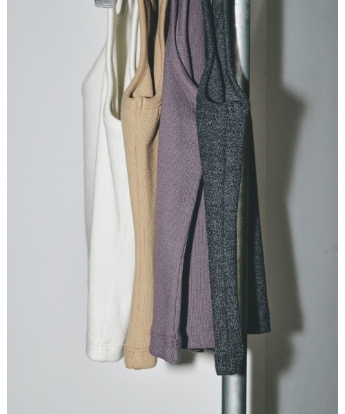 TODAYFUL（トゥデイフル）の「american sleeve tank top（タンクトップ・レディース・ホワイト/チャコールグレー/ベージュ/ラベンダー・FREE）」の7枚目の写真