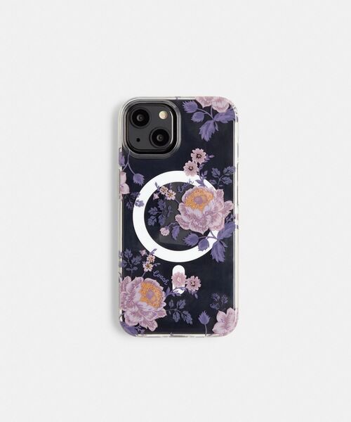 COACH（コーチ）の「IPHONE 14 ケース・ムーディ フローラル プリント（スマホケース/カバー・レディース・パープル系その他・ONE）」の3枚目の写真