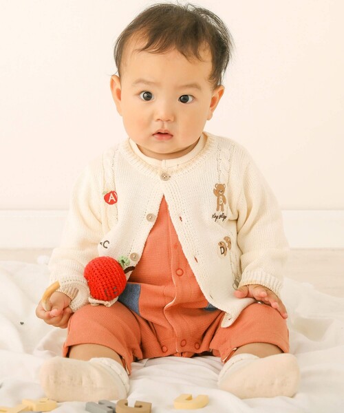 SLAP SLIP BABY（スラップスリップベビー）の「デニムポケット恐竜刺しゅうサロペットレイヤード風ロンパースベビー(60~80cm)（ロンパース・キッズ・ブルー/オレンジ・60cm/80ｃｍ/70cm）」の22枚目の写真