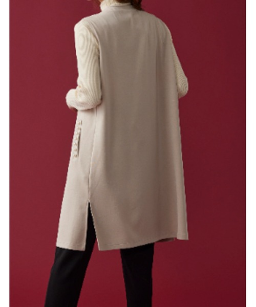 BELLUNA（ベルーナ）の「パールビーズ使いロングジレ（スーツジャケット・レディース・ブラック/ブルー/ベージュ・LARGE/X-LARGE/MEDIUM）」の11枚目の写真