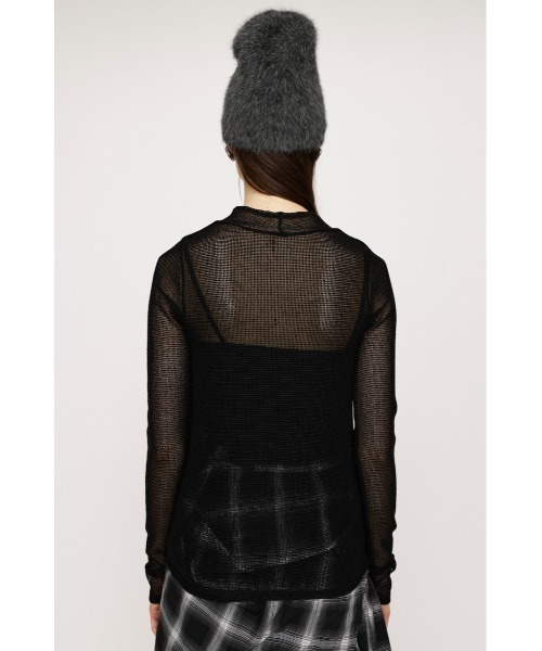 セール】ASYMMETRY MESH L/S TOPS アシンメトリー メッシュ