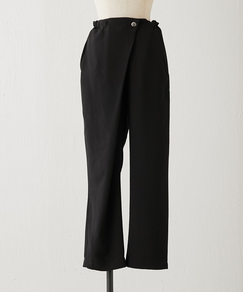 ear PAPILLONNER(イアパピヨネ)の「フロントタックパンツ【SUM1 STYLE(スミ スタイル)】(スラックス・レディース・ブラック・ONE SIZE)」の6枚目の写真