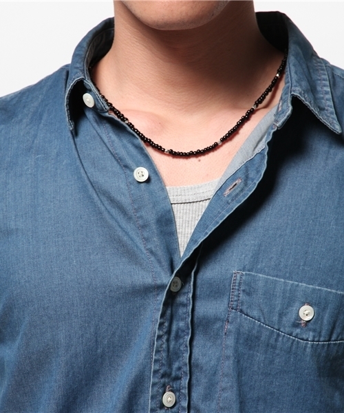 WEGO（ウィゴー）の「WEGO/メタルビーズネックレス（ネックレス・メンズ・ブルー/レッド/ブラック/ターコイズブルー/ホワイト・FREE）」の8枚目の写真