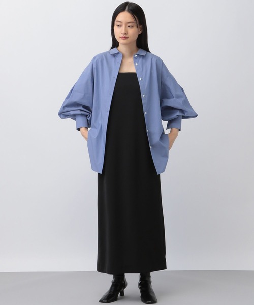 A part by（アパートバイ）の「ソロテックスコクーンBIGシャツ（シャツ/ブラウス・レディース・チャコールグレー/オフホワイト/ブルー・FREE）」の15枚目の写真