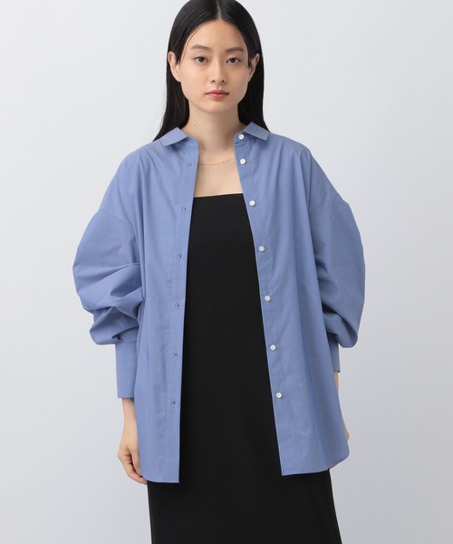 A part by（アパートバイ）の「ソロテックスコクーンBIGシャツ（シャツ/ブラウス・レディース・チャコールグレー/オフホワイト/ブルー・FREE）」の19枚目の写真