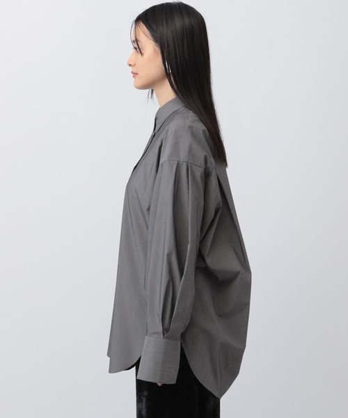 A part by（アパートバイ）の「ソロテックスコクーンBIGシャツ（シャツ/ブラウス・レディース・チャコールグレー/オフホワイト/ブルー・FREE）」の21枚目の写真