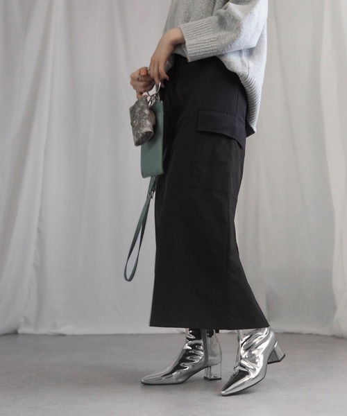 minia(ミニア)の「ポインテッドフィットブーツ(ブーツ・レディース・ブラック/ベージュ/アイボリー/シルバー系その他・S/M/L)」の12枚目の写真