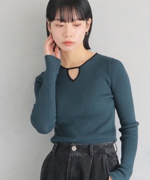 【cheriella】WEB限定配色デザインネックニット WEB LIMITED CONTRAST DESIGN NECK KNIT