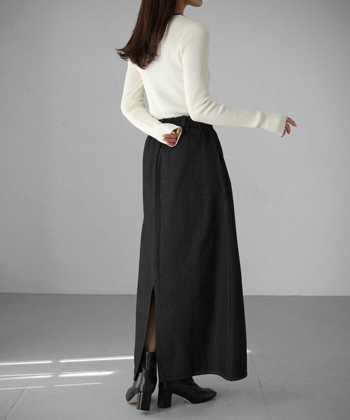 cheriella（シェリエラ）の「【cheriella】WEB限定配色デザインネックニット WEB LIMITED CONTRAST DESIGN NECK KNIT（ニット/セーター・レディース・ダークグレー/ダークブルー/アイボリー/ダークグリーン/ブラック/ワインレッド・M）」の13枚目の写真