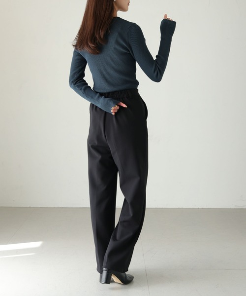 cheriella（シェリエラ）の「【cheriella】WEB限定配色デザインネックニット WEB LIMITED CONTRAST DESIGN NECK KNIT（ニット/セーター・レディース・ダークグレー/ダークブルー/アイボリー/ダークグリーン/ブラック/ワインレッド・M）」の22枚目の写真