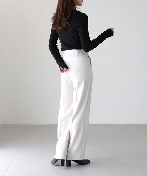 cheriella（シェリエラ）の「【cheriella】WEB限定配色デザインネックニット WEB LIMITED CONTRAST DESIGN NECK KNIT（ニット/セーター・レディース・ダークグレー/ダークブルー/アイボリー/ダークグリーン/ブラック/ワインレッド・M）」の16枚目の写真