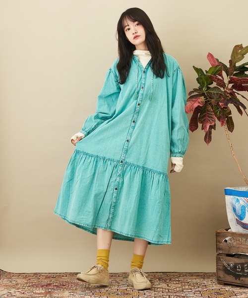 CUBE SUGAR(キューブシュガー)の「インレースウェットモックネック風タートルインナー(Tシャツ/カットソー・レディース・ホワイト/パープル/オレンジ/ブラック・M)」の6枚目の写真