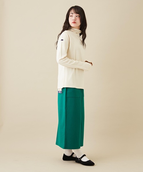 CUBE SUGAR(キューブシュガー)の「インレースウェットモックネック風タートルインナー(Tシャツ/カットソー・レディース・ホワイト/パープル/オレンジ/ブラック・M)」の13枚目の写真