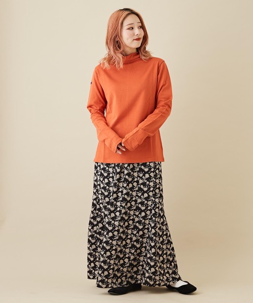 CUBE SUGAR(キューブシュガー)の「インレースウェットモックネック風タートルインナー(Tシャツ/カットソー・レディース・ホワイト/パープル/オレンジ/ブラック・M)」の22枚目の写真