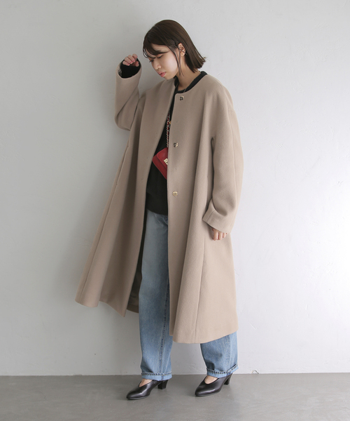 La TOTALITE（ラトータリテ）の「ウールモッサフレアマキシコート